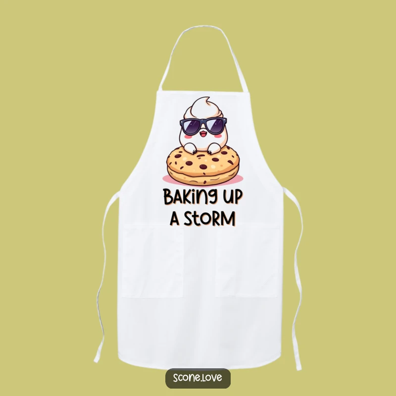 Funny Kawaii Scone Sunglasses Apron - Humorous Chef's Pastry Gift