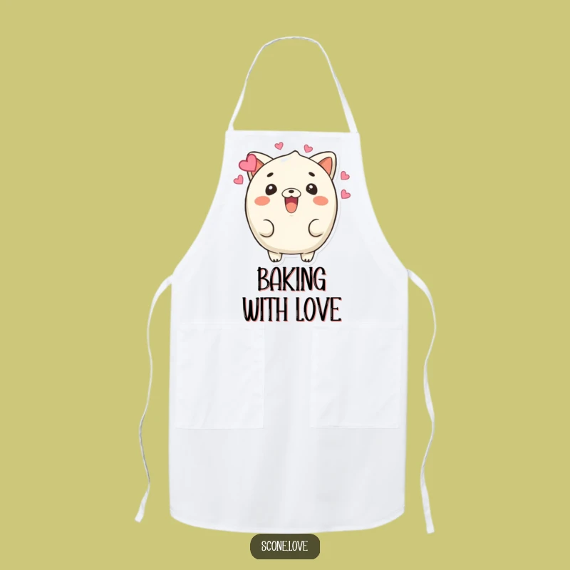 Funny Beaming Scone Apron: Cook with Love and Humorous Charm