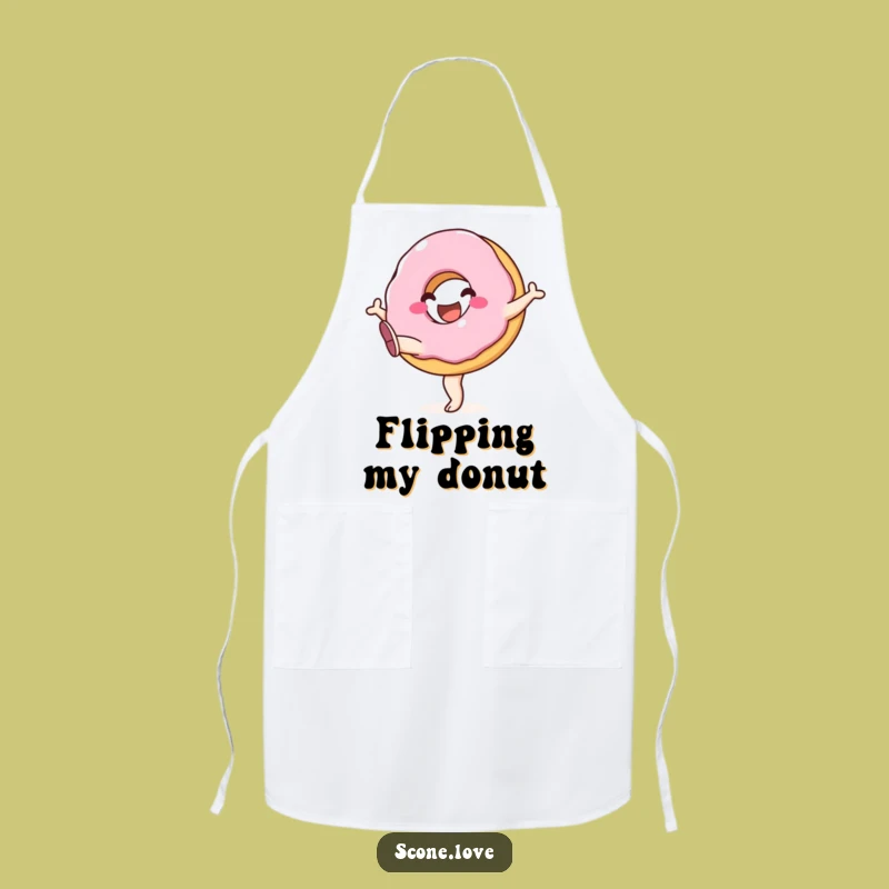 Funny Donut Kicking Apron: Kitchen Joyful Legs Fun, Perfect Chef Funny Gift!