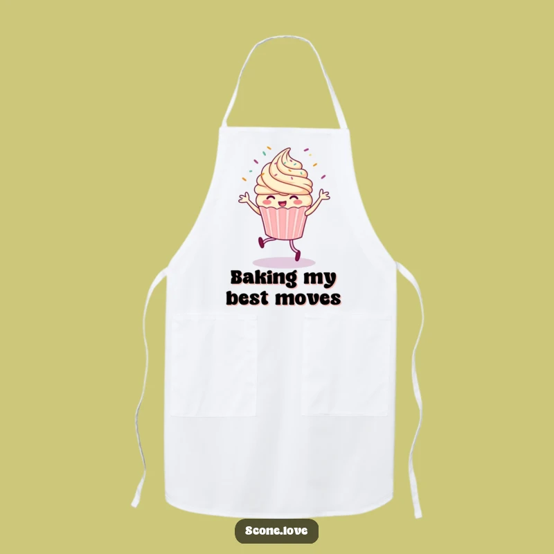 Funny Cupcake Jig Apron: Kitchen Sprinkle Flying Fun, Perfect Chef Funny Gift!