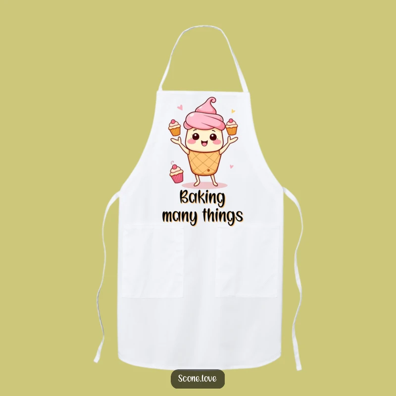 Funny Kawaii Scone Juggling Apron: Cook with Flair, A Perfect Baker Gift