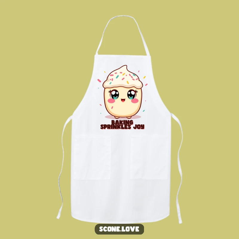 Funny Scone Sprinkle Catcher Apron: Kawaii Baker's Essential Funny Gift