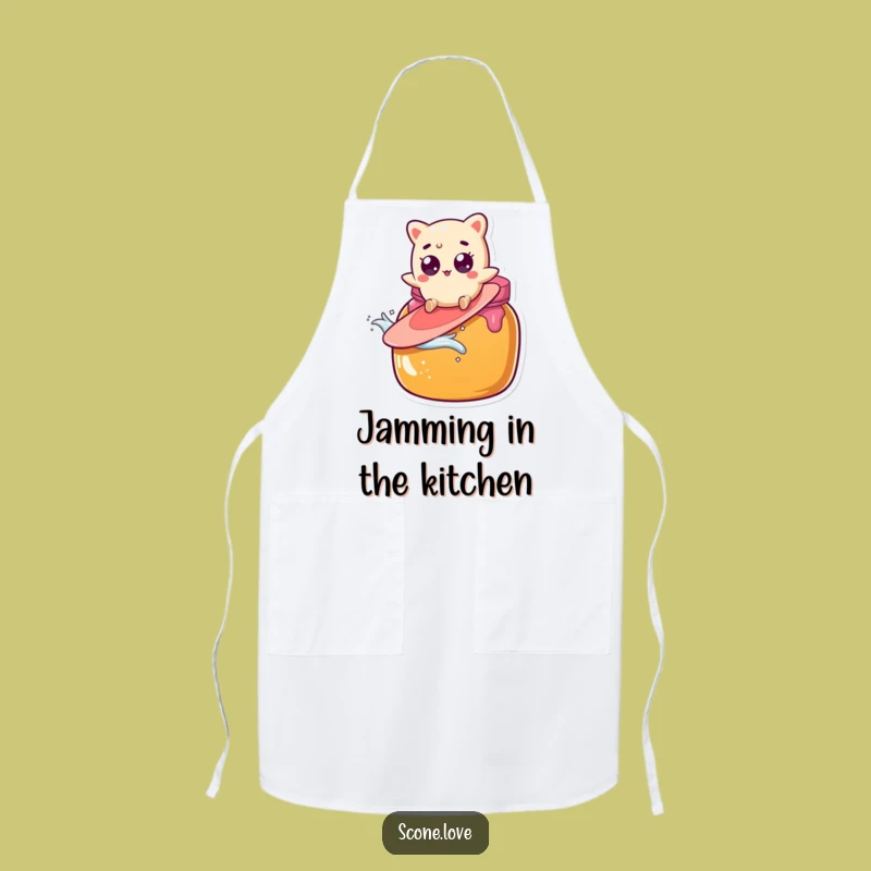 Funny Scone Surfing Jam Apron - Kitchen Breakfast Gift