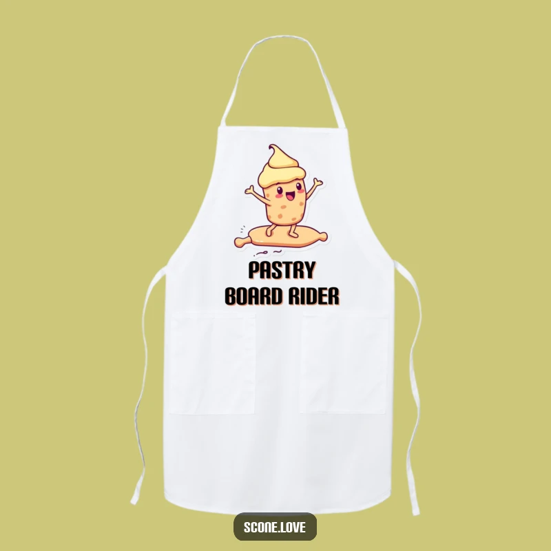 Funny Kawaii Scone Apron - Rolling Pin Surfer Bib, Hilarious Gift!