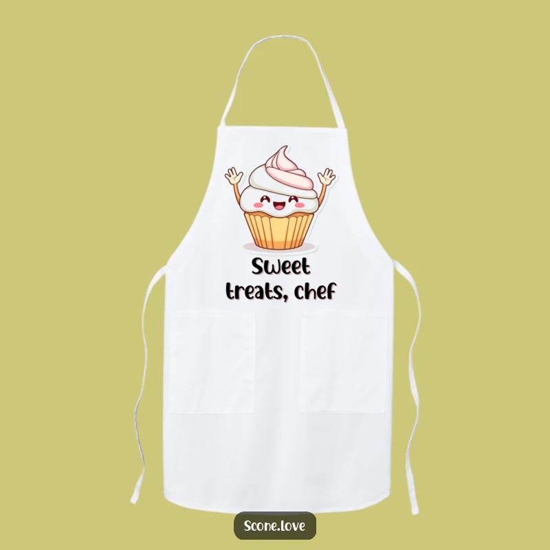 Funny Cheerful Cupcake Apron: Bake with Joy, Perfect Funny Gift for Home Bakers!