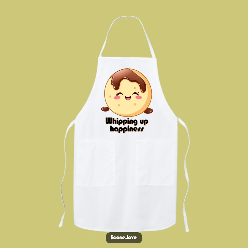 Funny Donut Wink Chocolate Drizzle Apron - Chef's Kitchen Accessory for Baking Fun