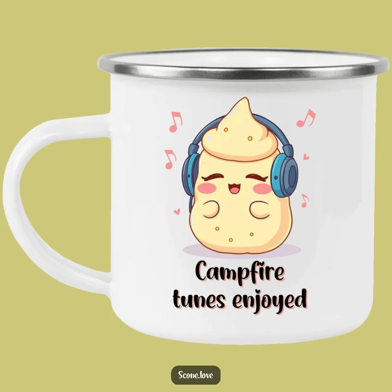 Durable Funny Groovy Scone Camping Mug: Your Trail Mix Soundtrack - Fun Funny Gift