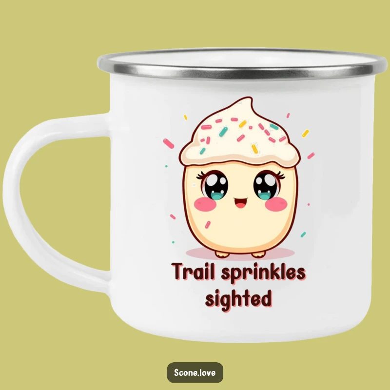 Funny Kawaii Scone Camping Mug: Sprinkle Catcher Outdoor Fun Funny Gift