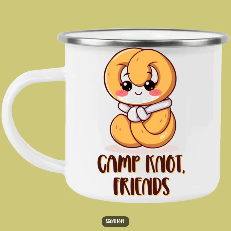 Funny Pretzel Knot Camping Mug - Trail Mix & Giggles!