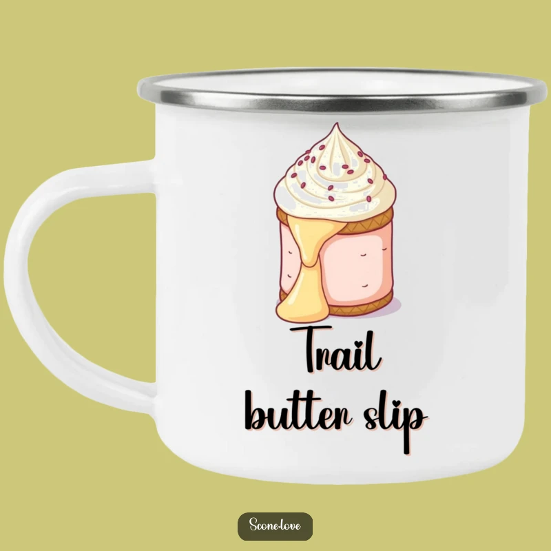 Funny Scone Butter Slide Camping Mug - Outdoor Baking Humor, Great Funny Gift