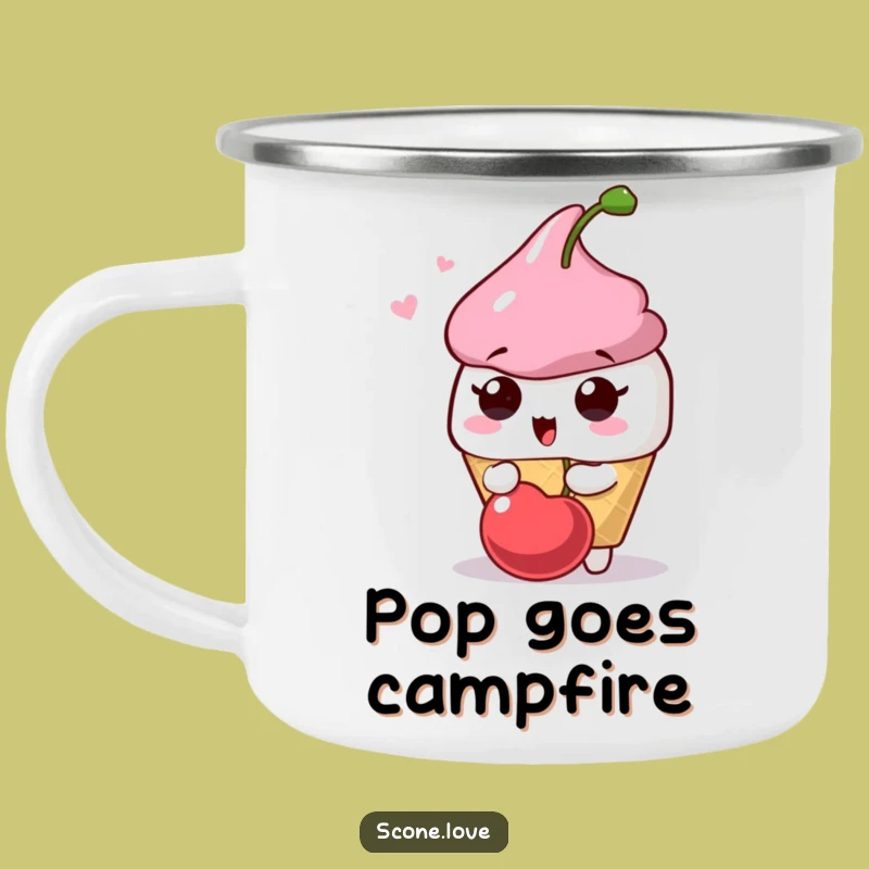 Funny Surprised Scone Camping Mug: Enjoy Drinks with Playful Outdoor Humor