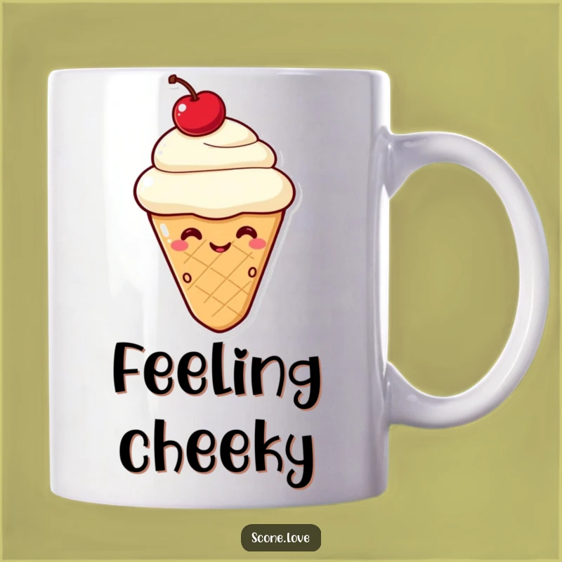 Funny Kawaii Scone Wink Mug: Cheeky Charm, A Perfect Gift for Scone Lovers