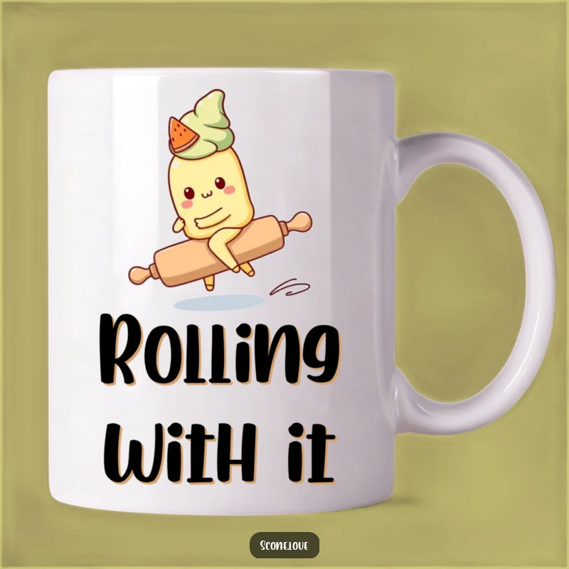 Funny Kawaii Scone Mug: Hilarious Kitchen Chaos for Bakers