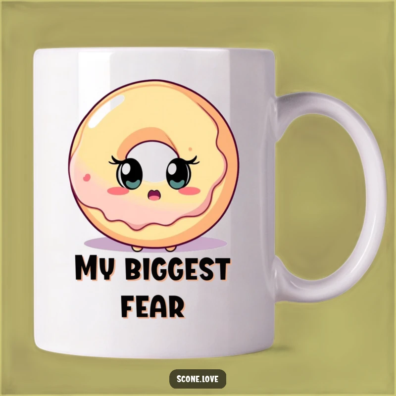 Funny Scone Surprised by Donut Mug: Hilarious Foodie Gift