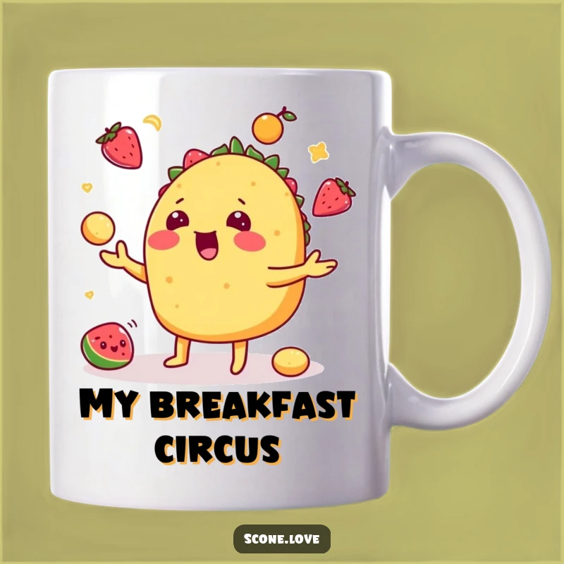 Funny Taco Juggling Mug: Playful Fiesta Gift for Food Lovers