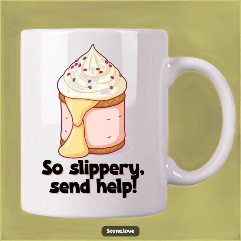 Funny Scone Butter Slide Mug - Hilarious Baking Mishap Coffee Cup, Perfect Gift