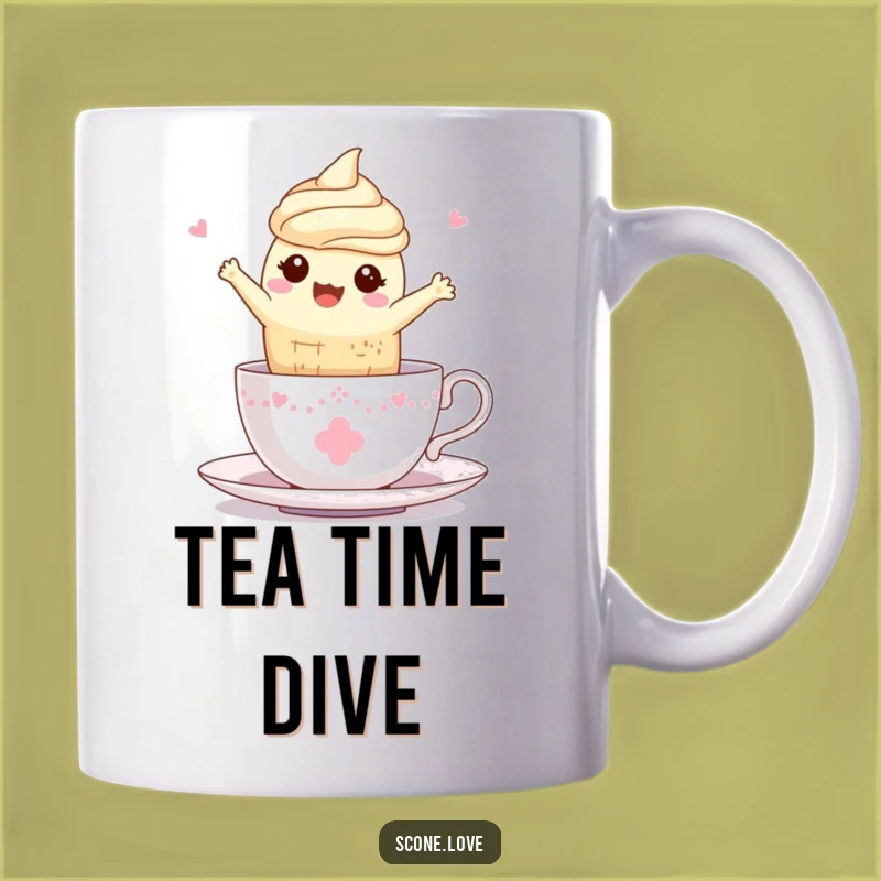 Funny Kawaii Scone Teacup Mug: Joyful Moments, A Perfect Scone Lover Gift