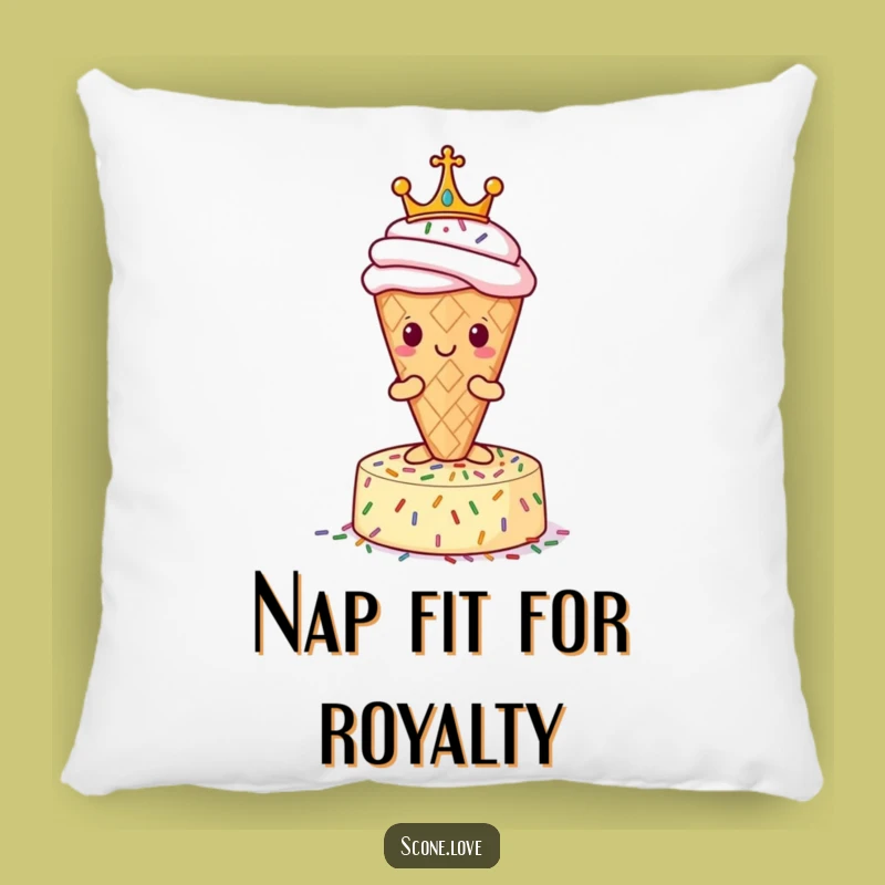 Cozy Funny Royal Scone Pillow - Soft Humorous Pastry Accent