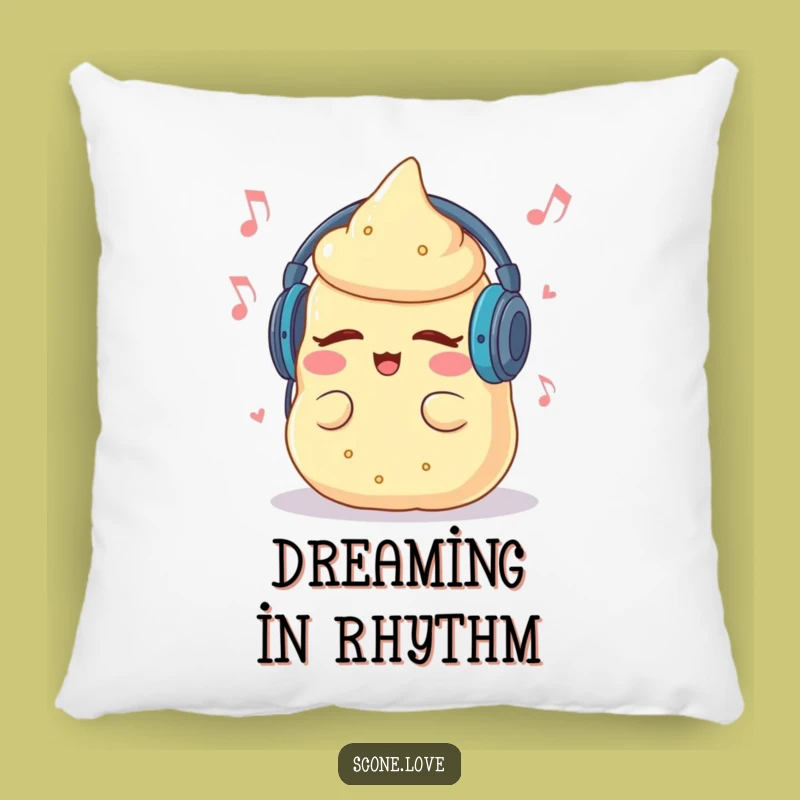 Comfortable Funny Groovy Scone Pillow: Relax to the Music - Sweet Funny Gift