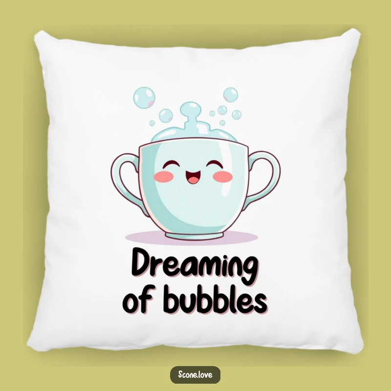 Funny Teacup Bubble Pillow: Cozy Smiling Cup Cushion for Cheerful Decor