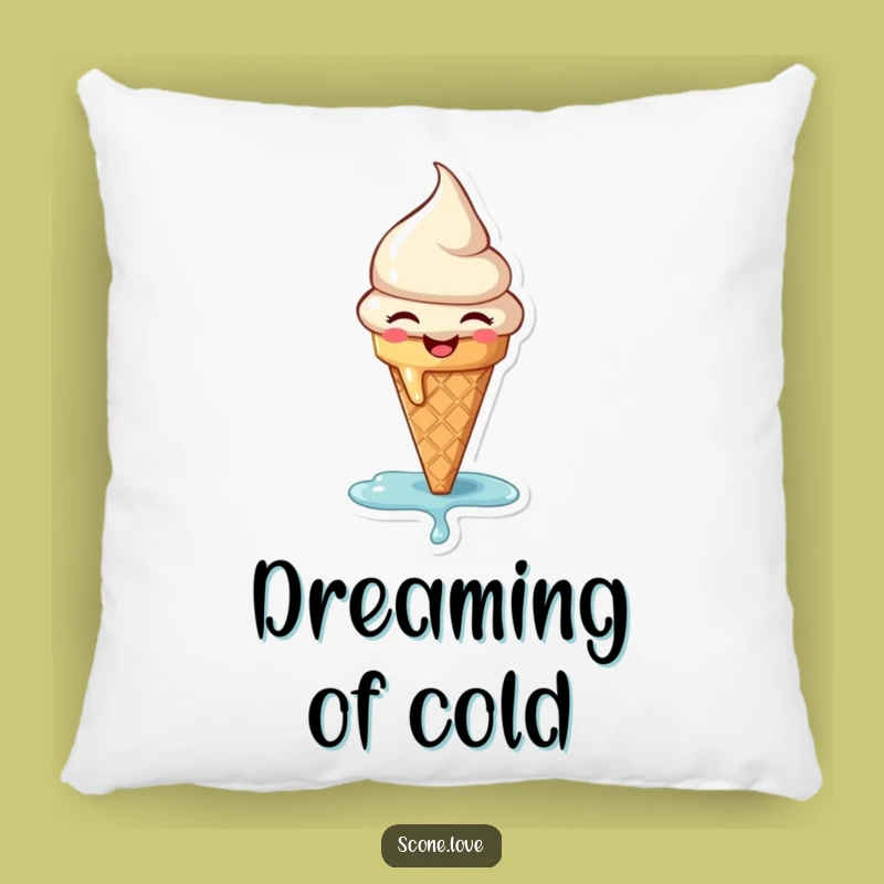 Funny Melting Ice Cream Pillow - Cozy Comfort with a Sweet Touch!