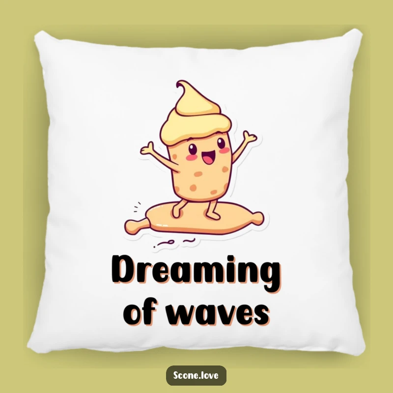 Funny Kawaii Scone Pillow - Cozy Surfer Cushion, Adorable Gift!