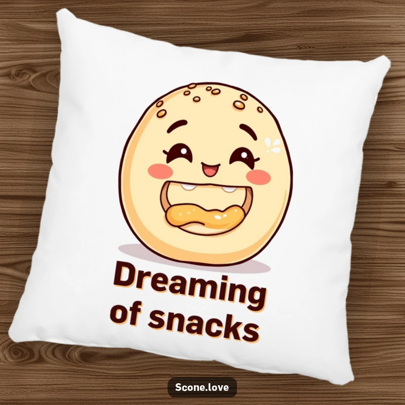 Funny Donut Pillow, showing a smiling baked good taking a triumphant bite out of another, offering soft comfort and hilarious pastry art.