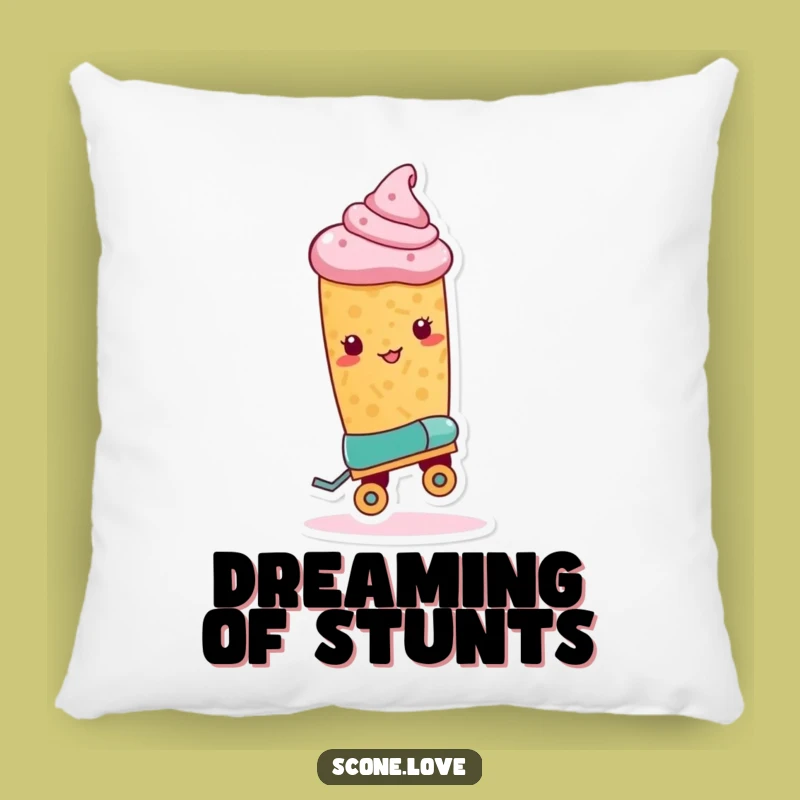 Funny Roller Skate Scone Pillow - Cozy Baker's Bold Funny Gift