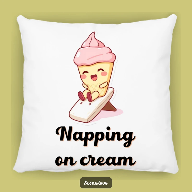 Funny Scone Whipped Cream Slide Pillow: Soft Giggles Funny Gift