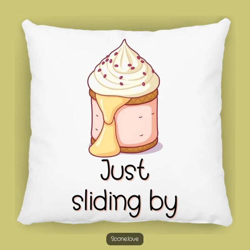 Funny Scone Butter Slide Pillow - Comfy Baking Mishap Cushion, Perfect Funny Gift