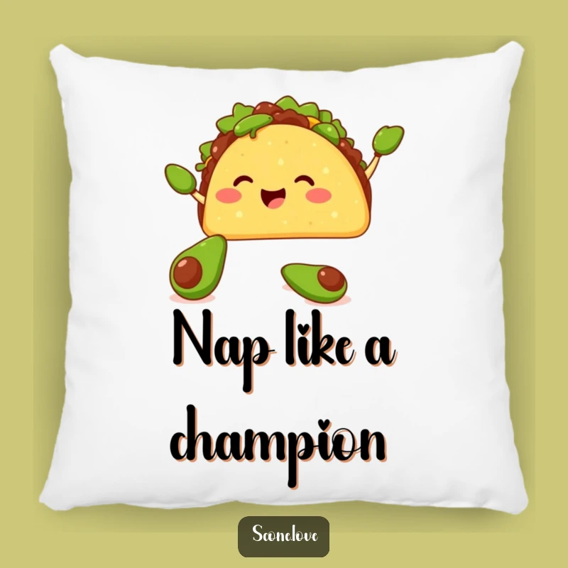 Funny Taco Avocado Juggling Pillow - Soft & Hilarious Comfort