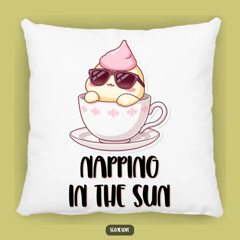 Funny Scone Cool Lounger Pillow - Comfy Relaxed Cushion, Perfect Funny Gift