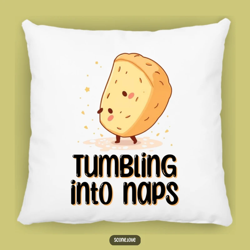 Funny Scone Cartwheel Pillow - Cozy Baking Acrobat Cushion, Great Funny Gift