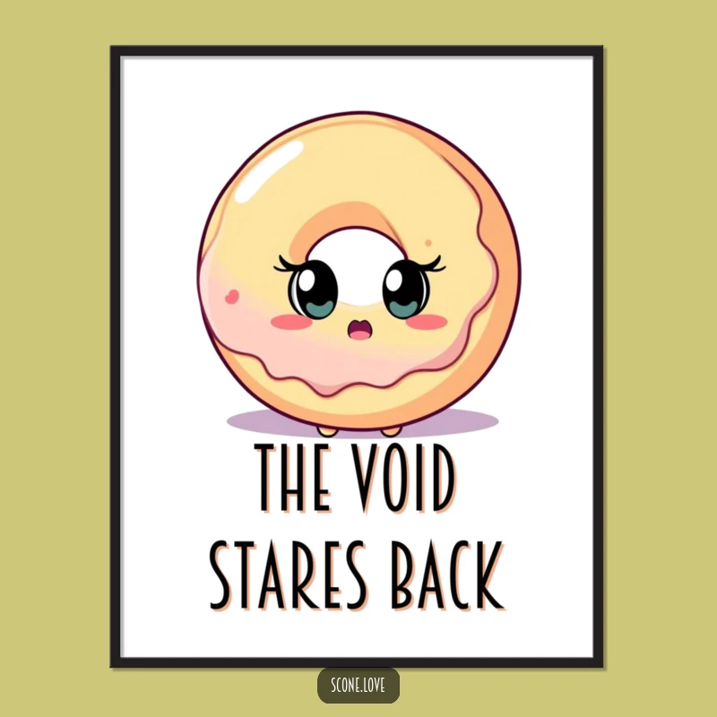 Funny Scone Donut Shock Digital Art: Instant Hilarious Foodie Decor