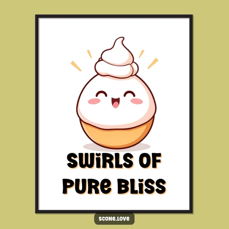 Funny Swirly Treat Digital Art Print Instant Sweetness For Your Walls