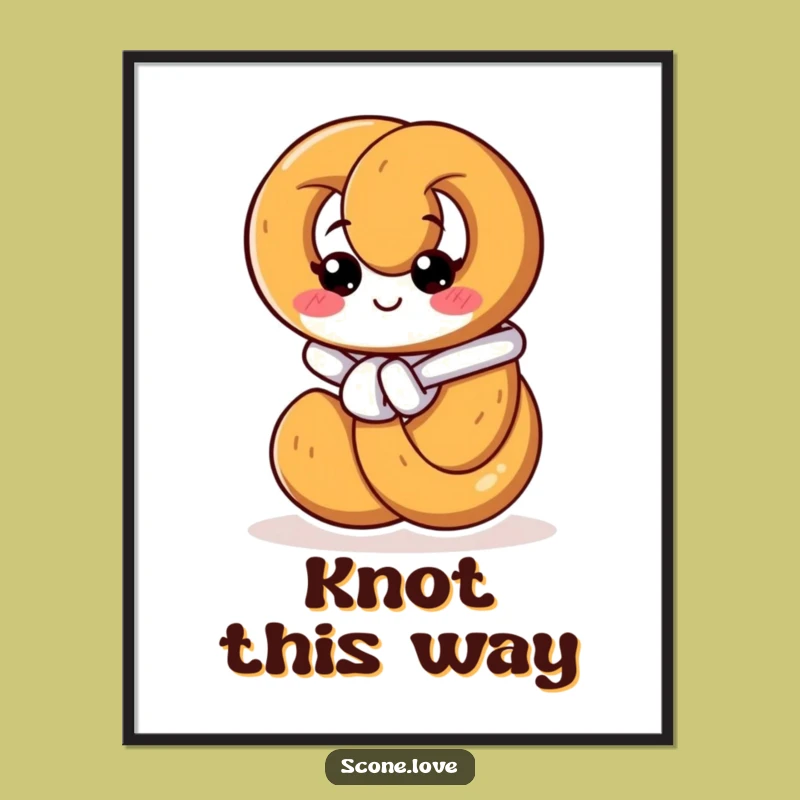 Funny Pretzel Knot Digital Art - Instant Humorous Decor!