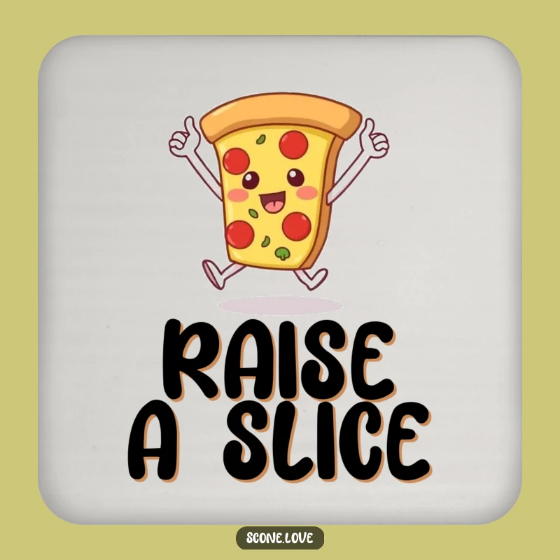 Funny Coaster Set: Pizza Victory Lap, Protective Drink Gift