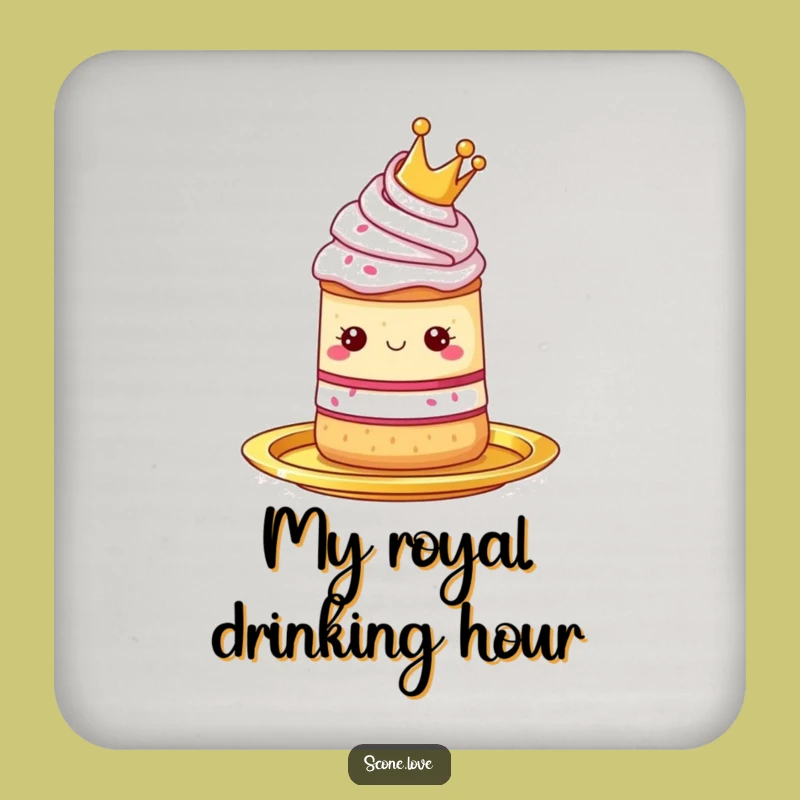 Funny Royal Scone Coaster: Regal Pastry Protector Gift