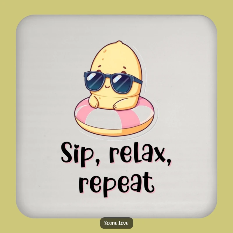 Funny Scone Beach Float Coaster: Protect Surfaces with Hilarious Vacation Style