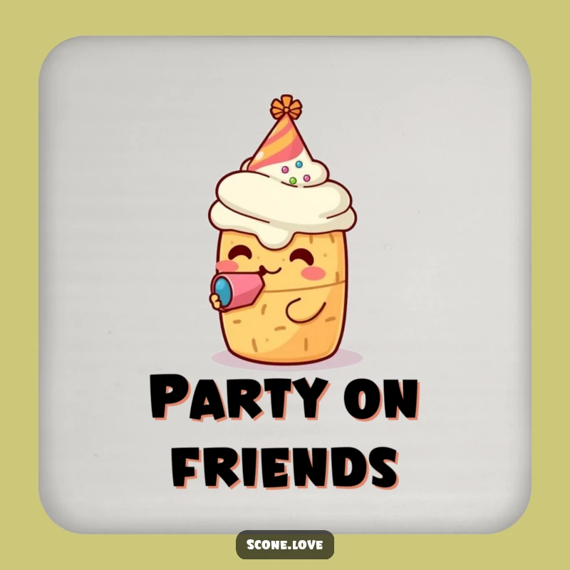 Funny Scone Party Coaster: Protect Surfaces Funny Gift