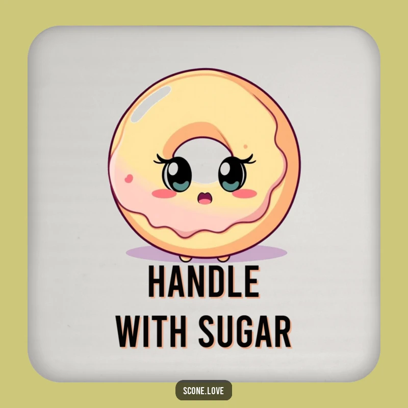 Funny Scone Donut Surprise Coaster: Protect Surfaces with Hilarious Foodie Fun