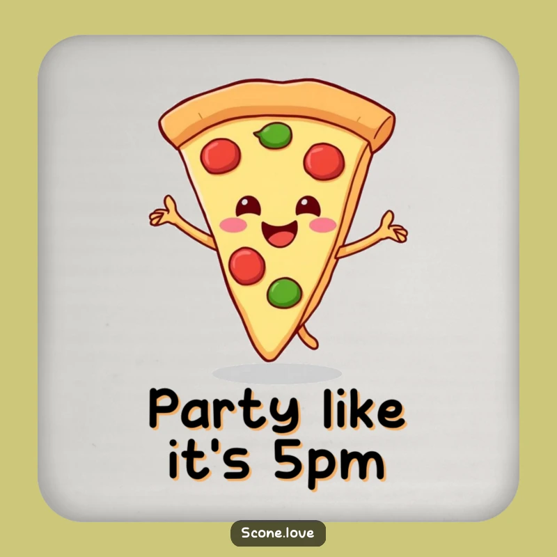 Funny Pizza Dance Coasters - Set of Hilarious Drink Protectors