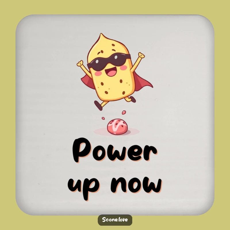 Protect Surfaces with a Funny Superhero Scone Coaster - A Funny Gift