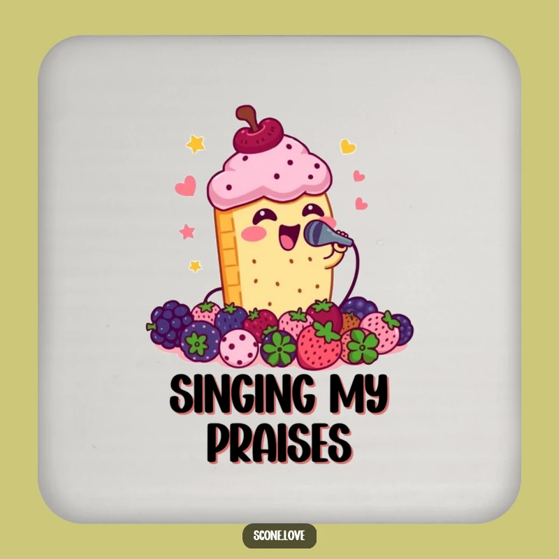 Funny Scone Music Coasters: Hilarious Pastry Protection for Your Drinks, Perfect Funny Gift