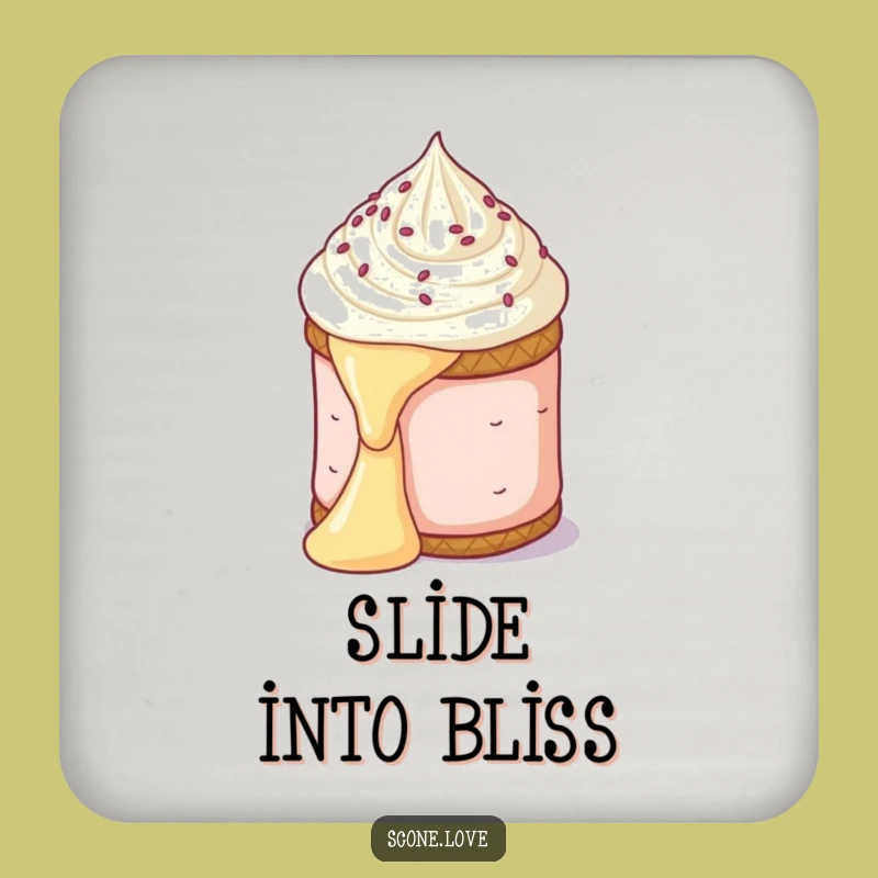 Funny Scone Butter Slide Coaster - Protect Surfaces with Humor, Perfect Funny Gift
