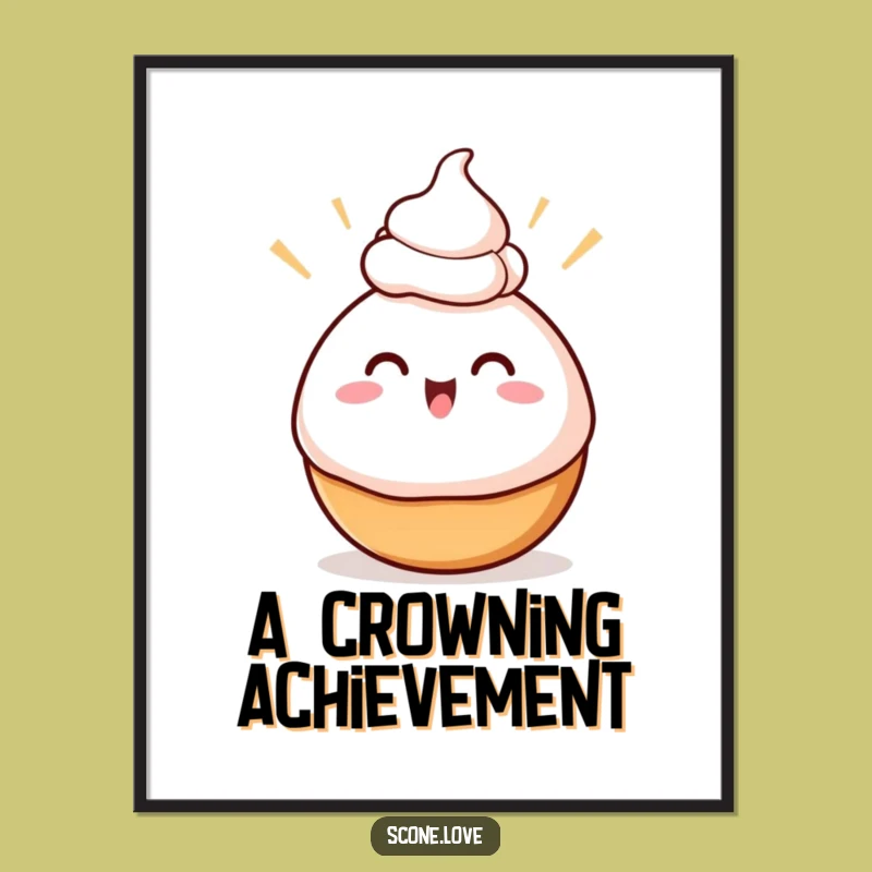 Funny Swirly Treat Poster Whimsical Wall Art For Dessert Lovers