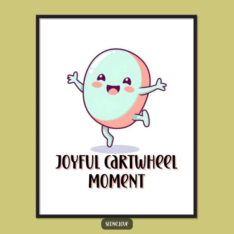 Funny Candy Poster: Grinning Cartwheel Art for Your Walls