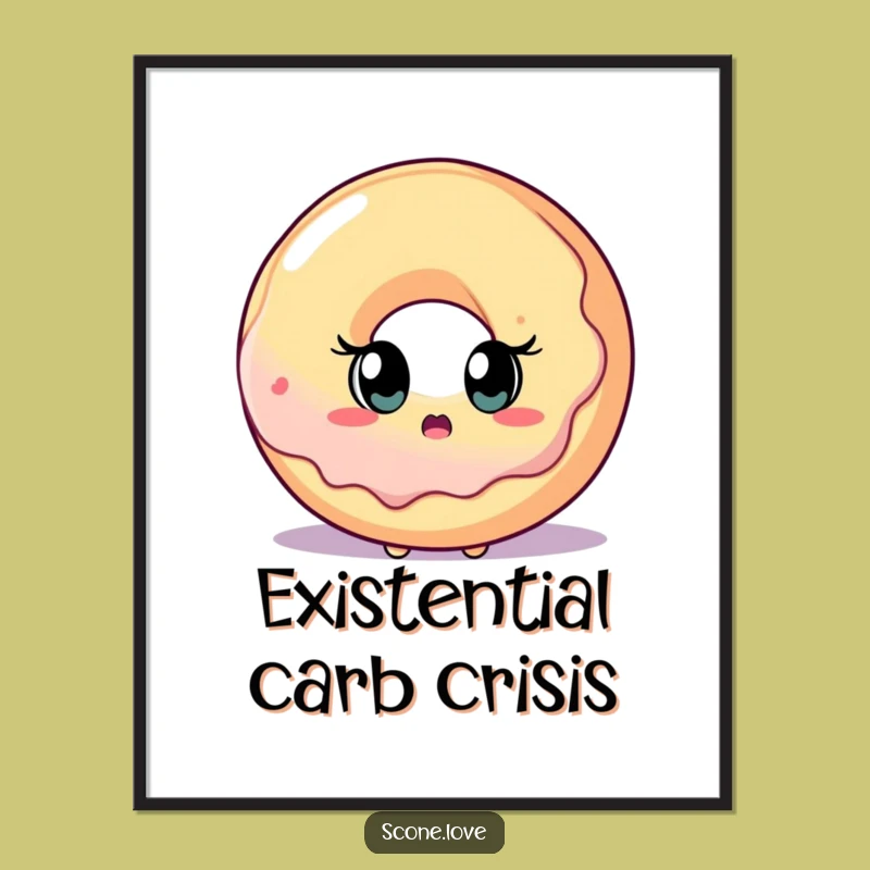 Funny Scone Donut Shock Poster: Hilarious Wall Art for Foodies