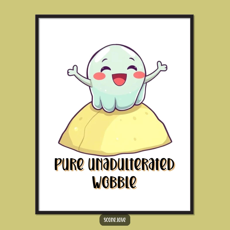 Funny Wobbly Jelly Poster - Vibrant & Hilarious Art for Cheerful Spaces