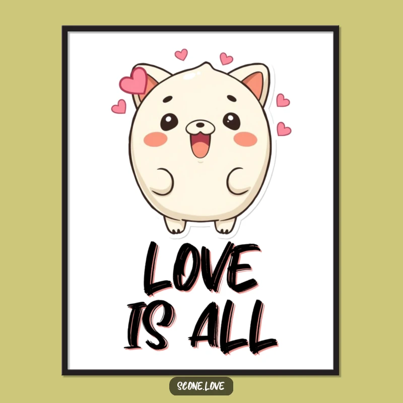 Funny Beaming Scone Poster: Add Heartfelt Art to Your Walls